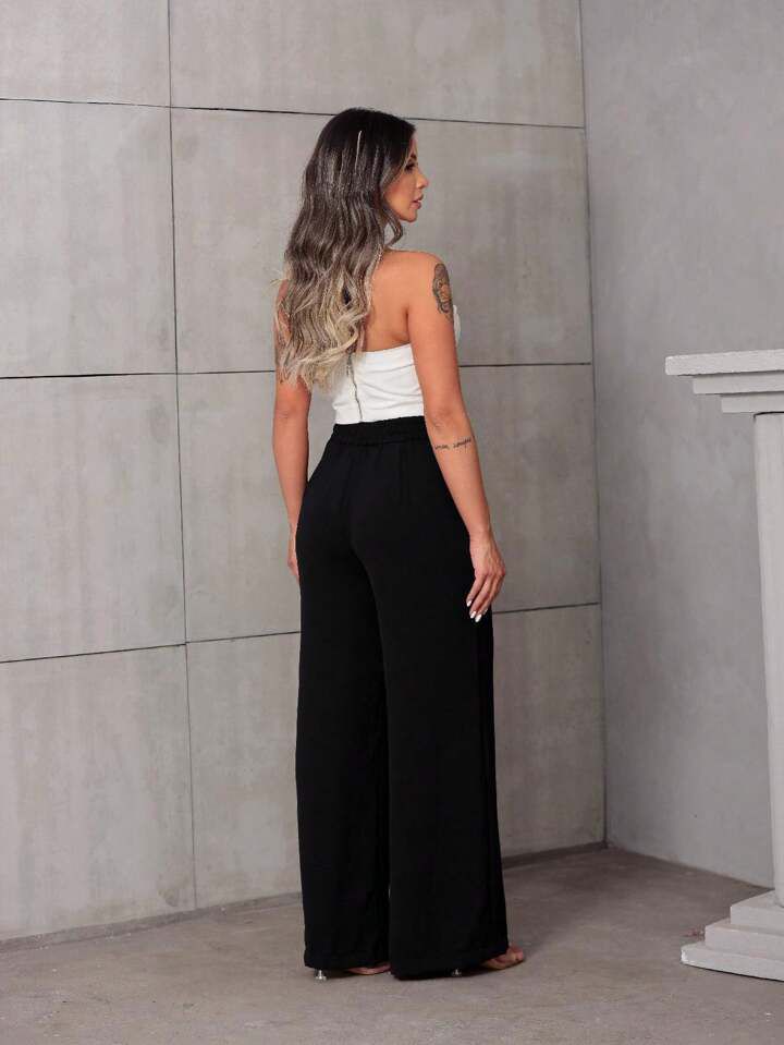 Calça Plus Size Premium Pantalona Feminina Duna